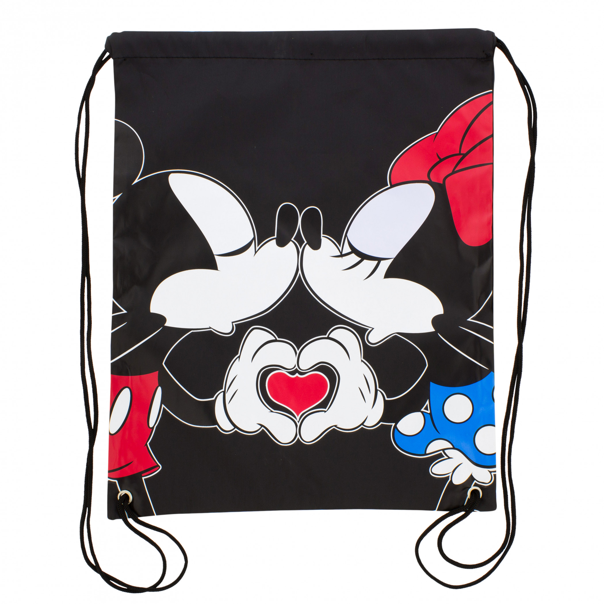 Mickey & Minnie Mouse Kiss Drawstring Tote Bag